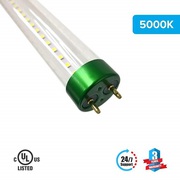 T8 4ft 18W LED Tube Glass 5000K Clear Plug N Play Works With A Ballast