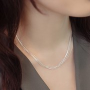 Sterling Silver Five Strand Necklace
