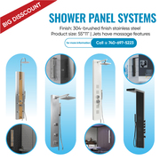 Big Discount on Shower Panel Systems. Buy Now!!