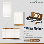 Same Day Delivery White Shaker Cabinets With Discount Price
